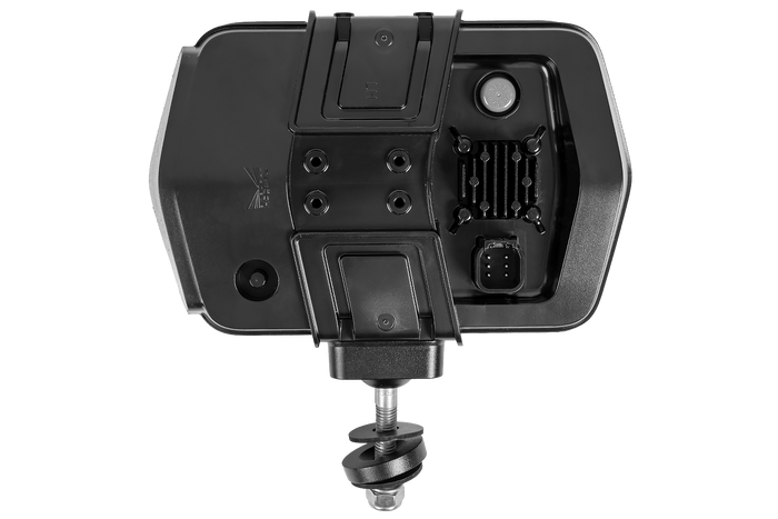 Faro anteriore a LED ASPÖCK LuxLED II con 7 funzioni, connettore DEUTSCH DT06-6S a 6 pin, lato sinistro.