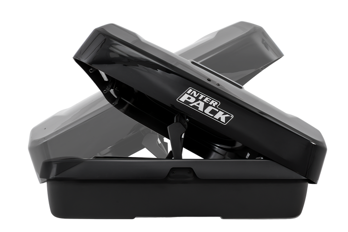 Box da tetto Inter Pack Monsun PRO M, nero metallizzato