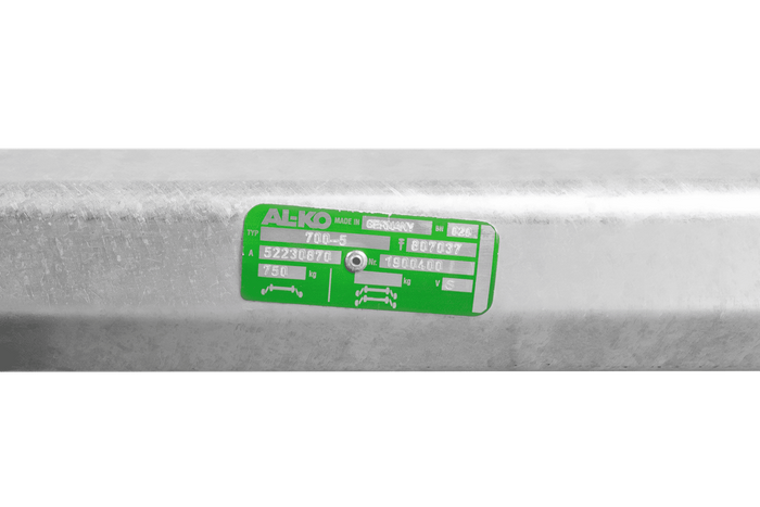 Asse AL-KO OPTIMA non frenato per rimorchio 750kg 1260mm 1573mm 4x100