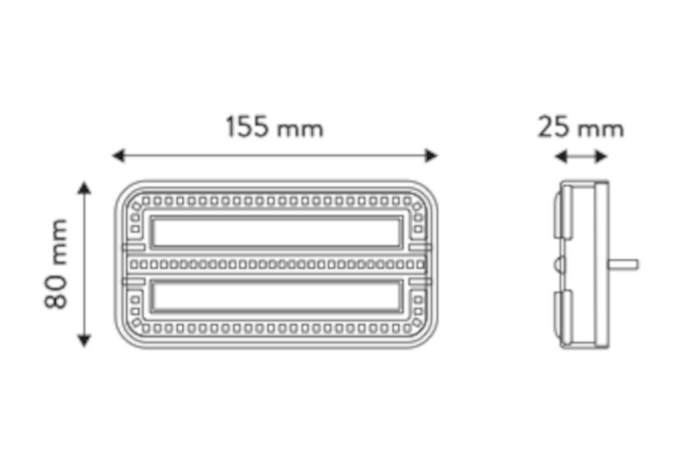 TT Technology TT.12028 Fanale posteriore a LED 3 funzioni universale