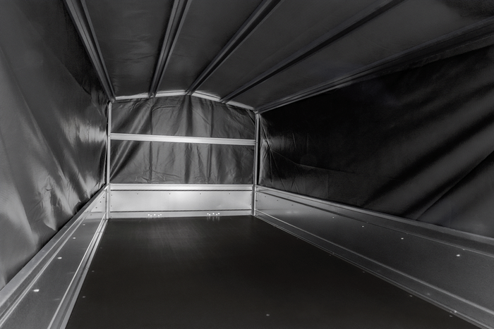 RIMORCHIO GARDEN TRAILER UNITRAILER 264/2 KIPP CON RUOTA SNODATA, TELAIO H-800 E COPERTURA GRIGIA