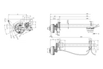 Assale frenato KNOTT VGB15MV per rimorchio/trasportatore 1550 kg 1616 mm 2110 mm 5x112