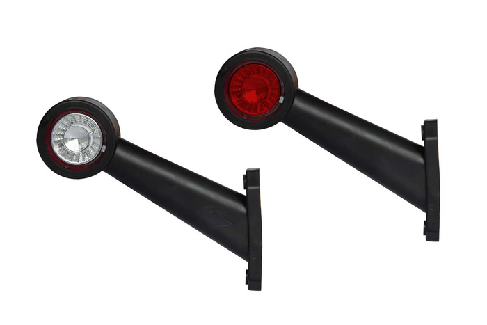 Set di due luci di posizione a LED HORPOL LD 726, sinistra + destra, su braccio in gomma