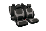 Set di coprisedili per auto LAMPA Capri nero/grigio, per sedili anteriori e posteriori