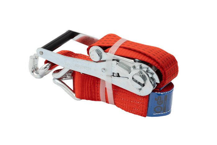 Cinghia di trasporto UNITRAILER rossa da 4 m/50 mm/5 t con tenditore
