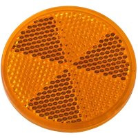 Catadiottro rotondo adesivo colore arancione per rimorchi
