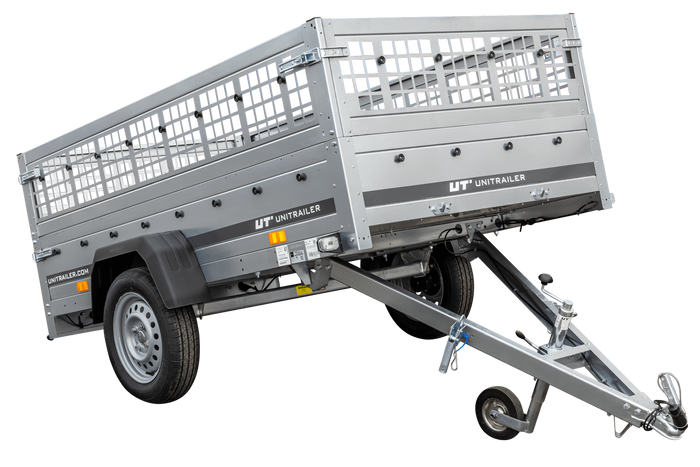 Rimorchio leggero 230x125 UNITRAILER GARDEN 230 KIPP con lati in rete