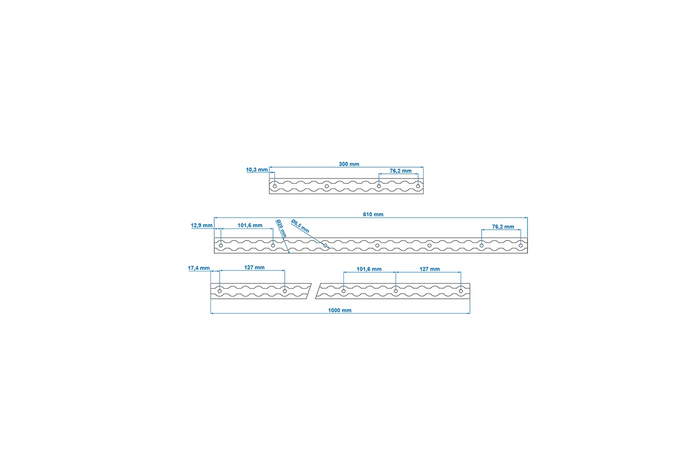 ProPlus 342172 binario di carico per aerei, binario di carico in alluminio, 30 cm