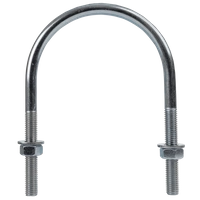 Morsetto tondo M12 con dadi e rondelle 115/175