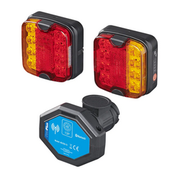 Luci posteriori a LED ProPlus a 13 pin, 4 funzioni sinistra + destra, magnetiche, Bluetooth