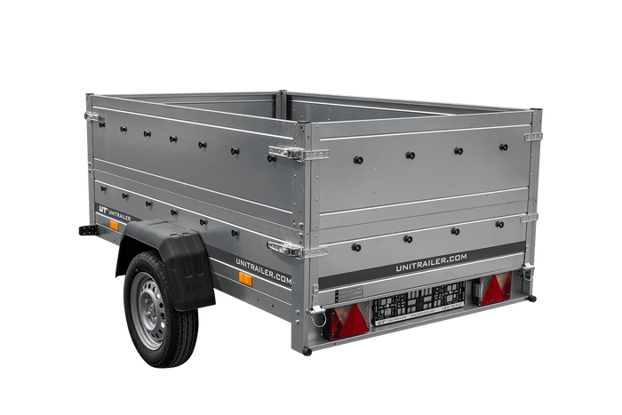Rimorchio leggero 200x125 UNITRAILER GARDEN 201 KIPP con sponde BIS