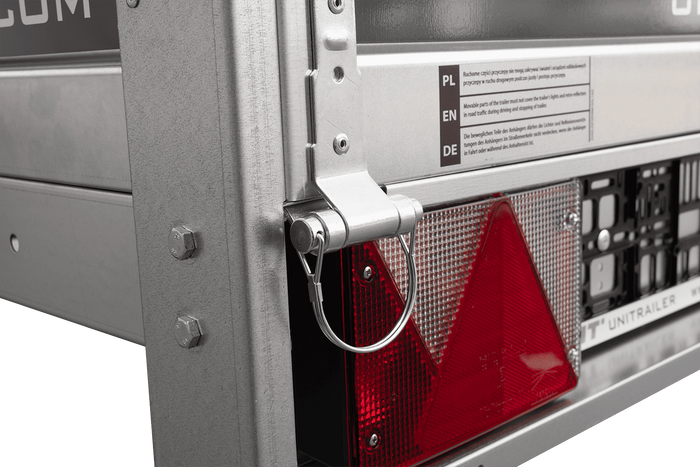 Rimorchio Garden Trailer 200 Kipp con ruotino d'appoggio, centina H-0 e telone grigio