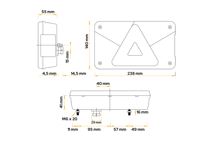 ASPÖCK Fanale posteriore Multipoint V, 7 funzioni, sinistro