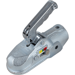 Gancio di traino WINTERHOFF WW 350-RB-K1212 per rimorchio da 3500 kg con timone in tubo da 50 mm, in ghisa.