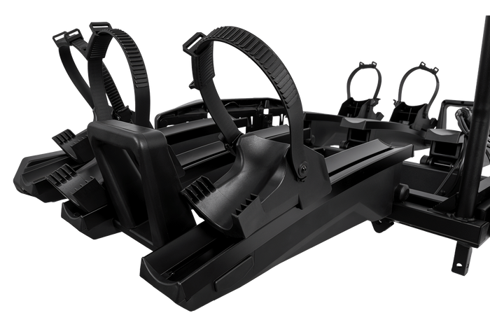 Inter Pack Velox 3 LED - portabici pieghevole da gancio di traino per 3 biciclette con luci a LED (nero)