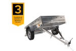 Rimorchio leggero senza freni 200x125 cm Unitrailer Garden Trailer 201 kipp