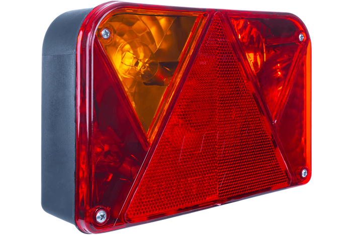 Set luci: luci posteriori DOBPLAST DPT35 + luci di posizione laterali ASPÖCK FLEXIPOINT I + cablaggio MANTES 5,2m 7-PIN