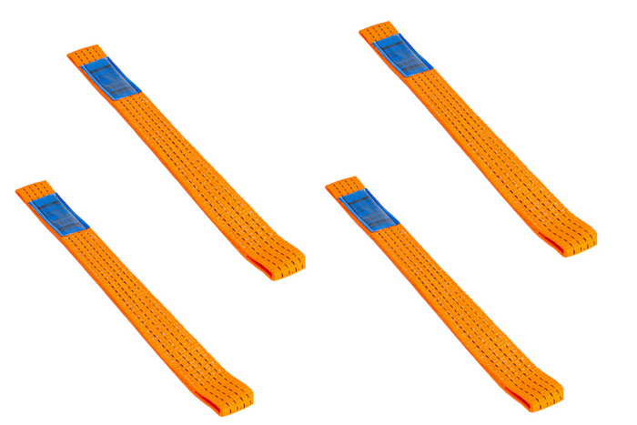 Set di quattro cinghie di trasporto per rimorchio UNITRAILER 0,5 m/50 mm/4 t arancione