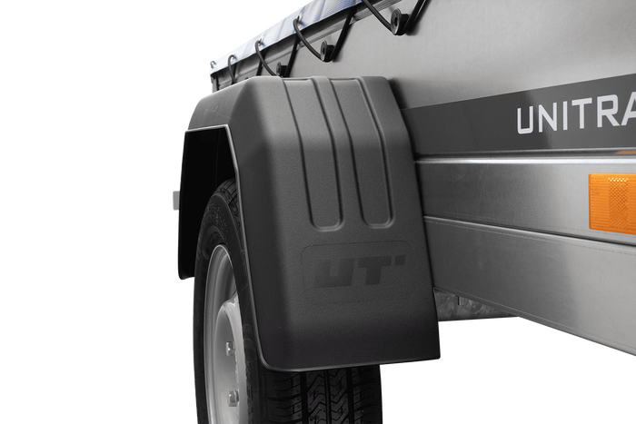 Rimorchio da giardino 200 Kipp con ruota tastatrice, telaio H-0 e telone blu