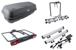 Piattaforma con box di traino + adattatore per il trasporto di 3 biciclette Inter Pack Re-Cargo