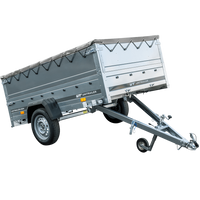 Rimorchio leggero Garden Trailer 230 kipp con ruotino sovrasponde e telone grigio
