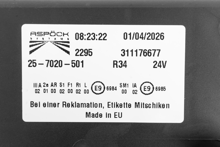 Fanale posteriore a baionetta a LED ASPÖCK EUROPOINT III 7PIN ASS2 con clacson, 7 funzioni rimanenti