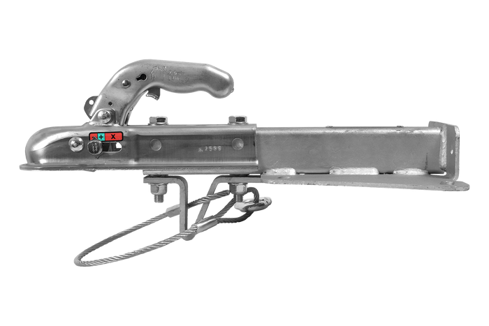 Gancio di traino KNOTT KQ14-A+KZE7.5 per rimorchio da 1400 kg con timone a V.