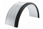 Parafango doppio per rimorchio 15-16" DOMAR DK7120 passaruota 880/400mm in metallo con bordo in gomma