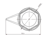 Coperchio a vite grigio alto F33 indicatore tir