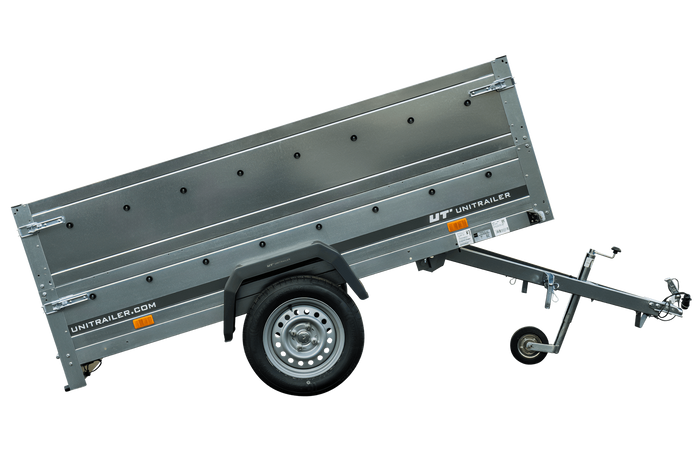 UNITRAILER GARDEN TRAILER 230 KIPP RIMORCHIO LEGGERO 230x125 CON SOVRASPONDE E RUOTINO 