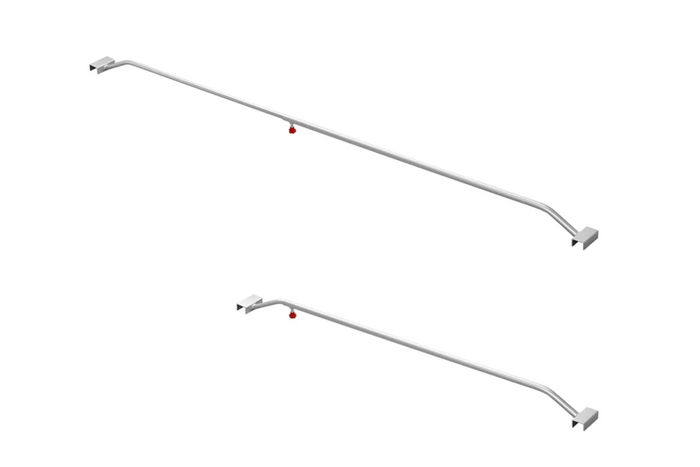 Staffa per telone piatto regolabile da 132 a 204 cm per rimorchio ProPlus 340918