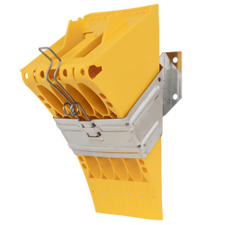 Cuneo per ruote E53 con staffa di montaggio LOKHEN h: 225 mm