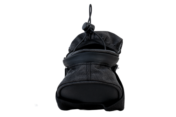 Borsa sottosella lunga per bicicletta PROFEX 82318 Lux nera con tasca portaborraccia