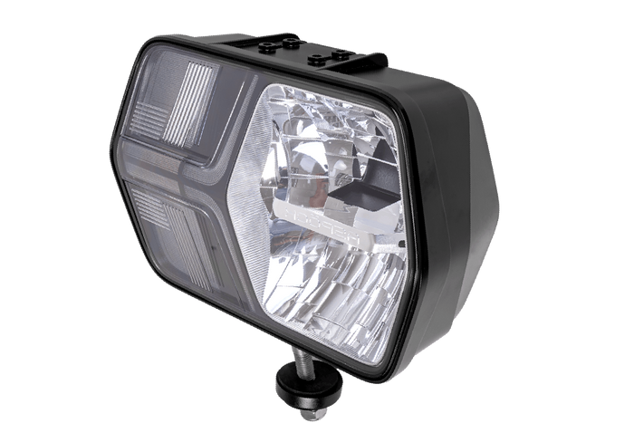 Faro anteriore a LED ASPÖCK LuxLED II con 7 funzioni, connettore DEUTSCH DT06-6S a 6 pin, lato destro.
