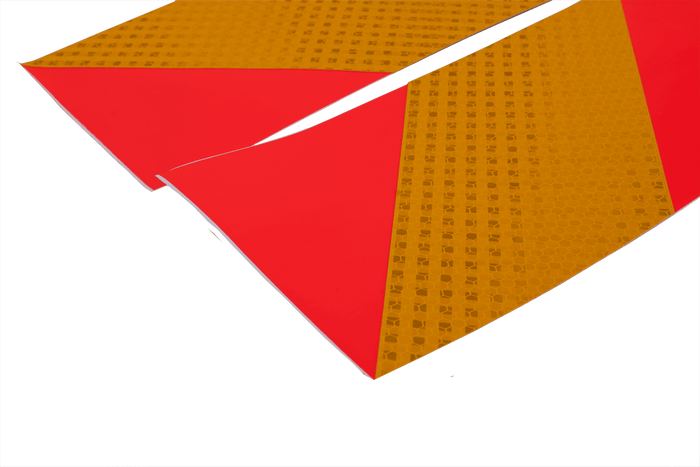 Adesivi, adesivi riflettenti, HERMON corti, targhe segnaletiche per veicoli pesanti, 565x132mm, sinistra+destra