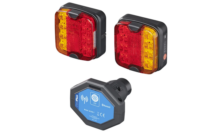 Luci posteriori a LED ProPlus a 7 pin, 4 funzioni (sinistra + destra), magnetiche, Bluetooth.