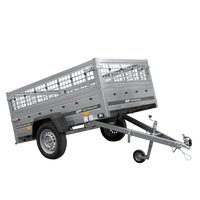 Rimorchio monoasse 200x125 UNITRAILER GARDEN 201 KIPP con sponde in rete