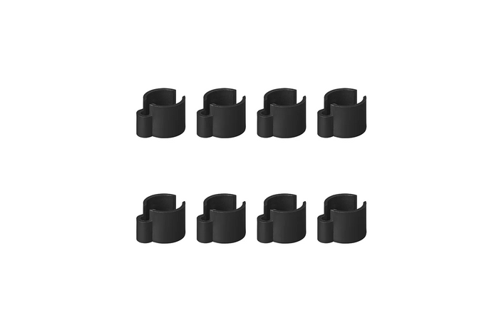 Set di otto clip di fissaggio per cavi ProPlus 366486, diametro 22-32 mm