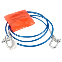 Fune di traino con grilli LAMPA fune d'acciaio 3,5 m/6 mm/3 t blu