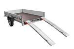 UNITRAILER ALR004B rampe pieghevoli in acciaio per rimorchi, 190 cm, portata 400 kg, set da 2