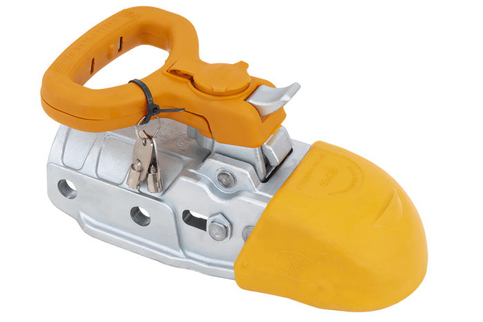 Gancio a sfera STEELPRESS BC-3500E-00-02+SD per rimorchio da 3500 kg con barra di traino in ghisa da 60,5 mm