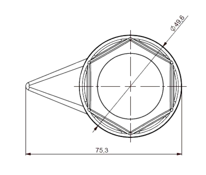 Coperchio a vite grigio alto F33 indicatore tir