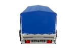 RIMORCHIO GARDEN TRAILER UNITRAILER 264/2 KIPP CON RUOTINO D'APPOGGIO, TELAIO H-800 E COPERTURA BLU