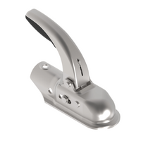 Gancio di traino KNOTT KK14-A per rimorchio da 1400 kg con timone tubolare da 50 mm.