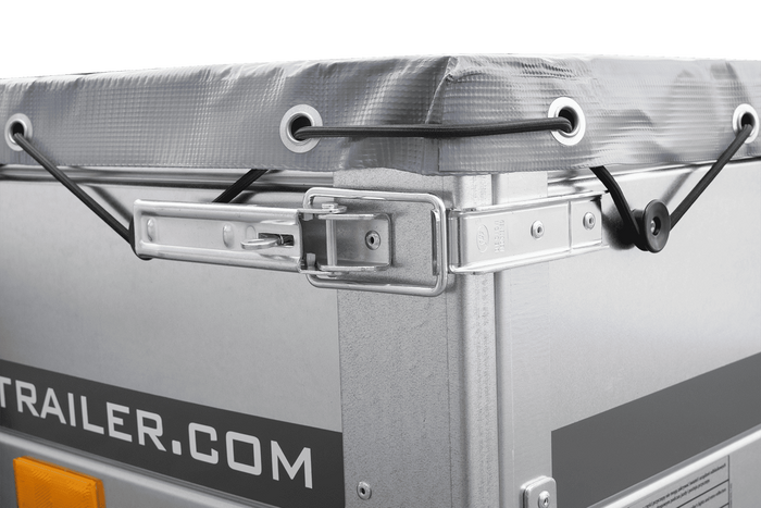 Rimorchio Garden Trailer 200 Kipp con ruotino d'appoggio, centina H-0 e telone grigio