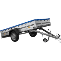 Rimorchio leggero 264x125 UNITRAILER GARDEN 264 KIPP con telaio H-0 e copertura blu