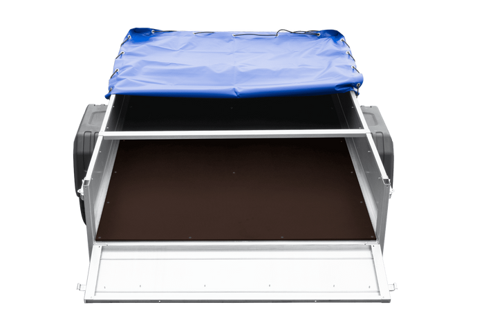 Rimorchio leggero 200x125 UNITRAILER GARDEN 201 KIPP con copertura blu