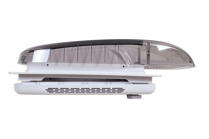 Ventilatore da tetto automatico PUNDMANN PLUS FAN per camper con illuminazione e tendina avvolgibile 400×400mm