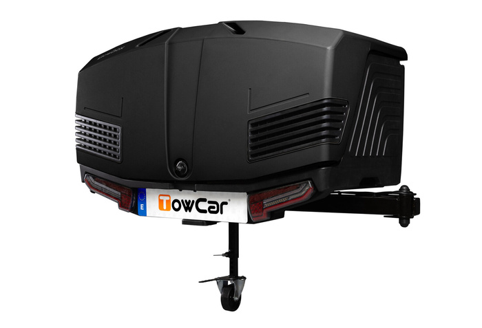 Towbox V3 Camper nero - box portabagagli da montare sul gancio di traino