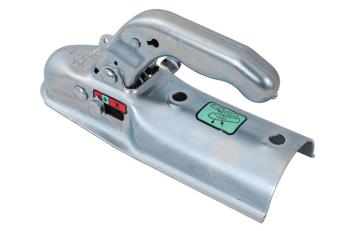 Gancio a sfera KNOTT K7.5-E per rimorchio da 750 kg con timone tubolare da 70 mm